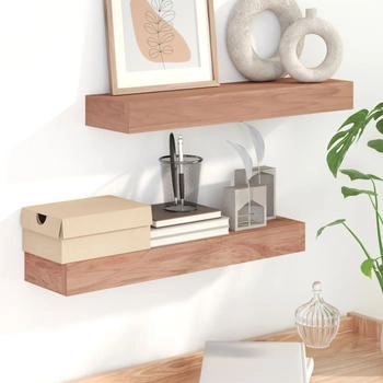 vidaXL Wandregale 2 Stk. 60x15x4 cm Massivholz Teak (340755)