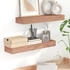 vidaXL Wandregale 2 Stk. 60x15x4 cm Massivholz Teak (340755)