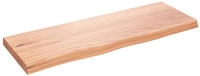 vidaXL Wandregal Hellbraun 80x30x(2-4) cm Massivholz Eiche Behandelt
