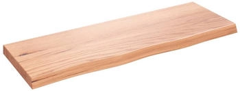 vidaXL Wandregal Hellbraun 80x30x(2-4) cm Massivholz Eiche Behandelt (363663)