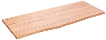 vidaXL Wandregal Hellbraun 100x40x2 cm Massivholz Eiche Behandelt (363683)