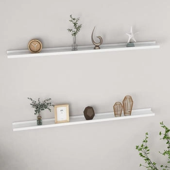 vidaXL Wandregale 2 Stk. Wei&szlig; 115x9x3 cm (326659)