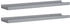 vidaXL Bilderleisten 2 Stk. Grau 60x9x3 cm MDF (323935)
