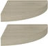 vidaXL Eck-Schweberegale 2 Stk. Eichen-Optik 25x25x3,8 cm MDF (323905)