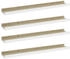 vidaXL Wandregale 4 Stk. Weiß und Sonoma-Eiche 60x9x3 cm (326695)