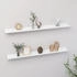vidaXL Wandregale 2 Stk. Weiß 100x9x3 cm (326658)