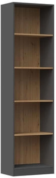 CdF B&uuml;cherregal R50 50x30x181.5 cm Eiche Artisan anthrazit