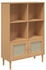 vidaXL Bücherschrank SENJA Rattan-Look Braun 90x35x130 cm Kiefernholz (358061)