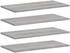 vidaXL Wandregale 4 Stk. Grau Sonoma 60x30x1,5 cm (838239)