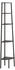 vidaXL Eckregal mit 5 Ablagen Schwarz 45,5x31,5x180 cm (336396)