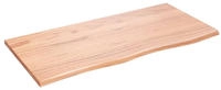 vidaXL Wandregal Hellbraun 100x50x2 cm Massivholz Eiche Behandelt