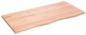 vidaXL Wandregal Hellbraun 100x50x2 cm Massivholz Eiche Behandelt (363686)