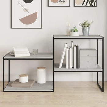 vidaXL Wandregale 4 Stk. Grau Sonoma 60x40x1,5 cm (838245)