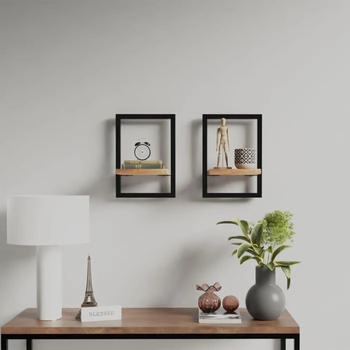 vidaXL Wandregale 2 Stk. 25x25x35 cm Massivholz Akazie (338461)