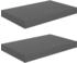 vidaXL Schweberegale 2 Stk. Hochglanz-Grau 40x23x3,8 cm MDF (323785)