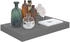 vidaXL Schweberegale 2 Stk. Hochglanz-Grau 40x23x3,8 cm MDF (323785)