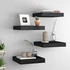 vidaXL Schwebende Wandregale 4 Stk. Schwarz 23x23,5x3,8cm MDF (323825)