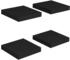vidaXL Schwebende Wandregale 4 Stk. Schwarz 23x23,5x3,8cm MDF (323825)