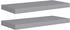 vidaXL Schwebende Wandregale 2 Stk. Grau 60x23,5x3,8cm MDF (323854)