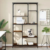 vidaXL B&uuml;cherregal R&auml;uchereiche 99x35,5x176 cm Holzwerkstoff und Stahl
