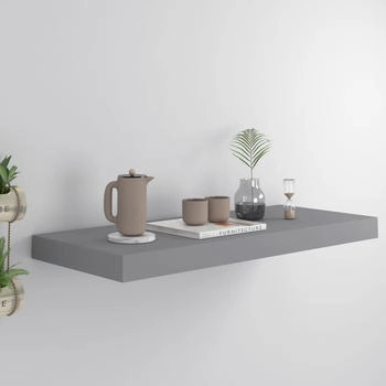vidaXL Schweberegal Grau 60x23,5x3,8 cm MDF (323853)