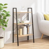 vidaXL Standregal 3 B&ouml;den Hellbraun und Schwarz 56x35x108 cm