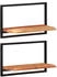vidaXL Wandregale 2 Stk. 60x25x35 cm Massivholz Akazie (338459)