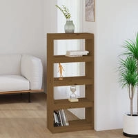 vidaXL B&uuml;cherregal/Raumteiler Honigbraun 60x30x135,5 cm Kiefernholz