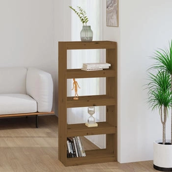 vidaXL B&uuml;cherschrank/Raumteiler Honigbraun 60x30x135,5 cm Kiefernholz (808171)