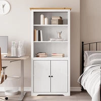vidaXL B&uuml;cherregal BODO Wei&szlig; und Braun 82x40x173 cm Massivholz Kiefer
