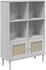 vidaXL Bücherschrank SENJA Rattan-Look Weiß 90x35x130 cm Kiefernholz (358062)