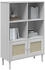 vidaXL Bücherschrank SENJA Rattan-Look Weiß 90x35x130 cm Kiefernholz (358062)