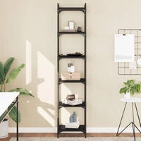 vidaXL B&uuml;cherregal 6 B&ouml;den Schwarz 40x30x188 cm Holzwerkstoff