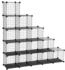 Songmics LPI44 Gitterwürfel Steckregal 123x123x32 cm schwarz