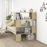vidaXL B&uuml;cherregal Raumteiler Sonoma-Eiche 100x24x124 cm