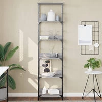 vidaXL B&uuml;cherregal Grau Sonoma 50x33x188,5 cm Holzwerkstoff