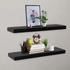 vidaXL Schweberegale 2 Stk. Schwarz 80x20x3,8 cm (288202)