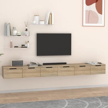 vidaXL Wandschr&auml;nke 2 Stk. Sonoma-Eiche 102x30x20 cm (3115902)