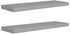 vidaXL Schweberegale 2 Stk. Grau 80x23,5x3,8 cm MDF (323857)