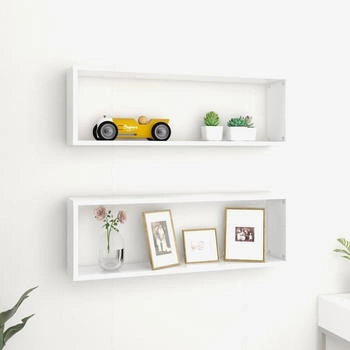 vidaXL Würfelregale 2 Stk. Weiß 80x15x26,5 cm (807106)