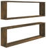 vidaXL Wandregale 2 Stk. Räuchereiche 100x15x30 cm (815906)