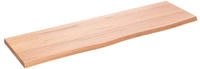vidaXL Wandregal Hellbraun 100x30x2 cm Massivholz Eiche Behandelt