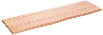 vidaXL Wandregal Hellbraun 100x30x2 cm Massivholz Eiche Behandelt (363680)