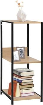 vidaXL Kleines B&uuml;cherregal Schwarz Eichefarben 33,5x39,6x79,7cm (288233)