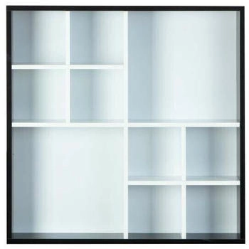 Inter Link Sammlerkasten MDF Schwarz/Weiß - 70 x 13 x 70 cm