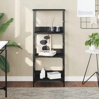 vidaXL B&uuml;cherregal Schwarz 50x33x117,5 cm Holzwerkstoff