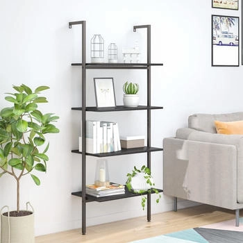 vidaXL Leiterregal mit 4 B&ouml;den Schwarz 64x35x152,5 cm (336384)