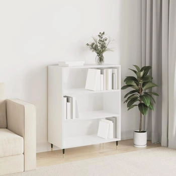vidaXL B&uuml;cherregal Hochglanz-Wei&szlig; 69,5x32,5x90 cm (828342)
