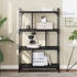 vidaXL Bücherregal 4 Böden Schwarz 76x32x123 cm (833935)
