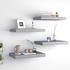 vidaXL Schwebende Wandregale 4 Stk. Grau 40x23x3,8cm MDF (323849)